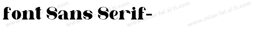 font Sans Serif字体转换